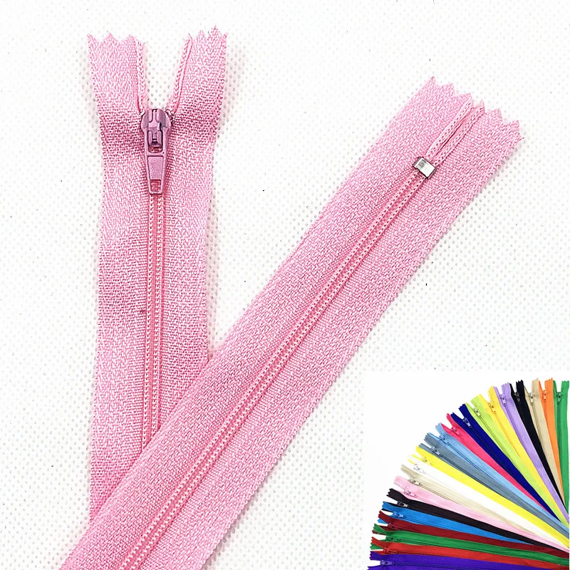 50Pcs 3# 18Cm (7 Inches) Closed Nylon Coil Zipper Tailor Sewing Process Are Available Zippers Bulk  (20 Colors)