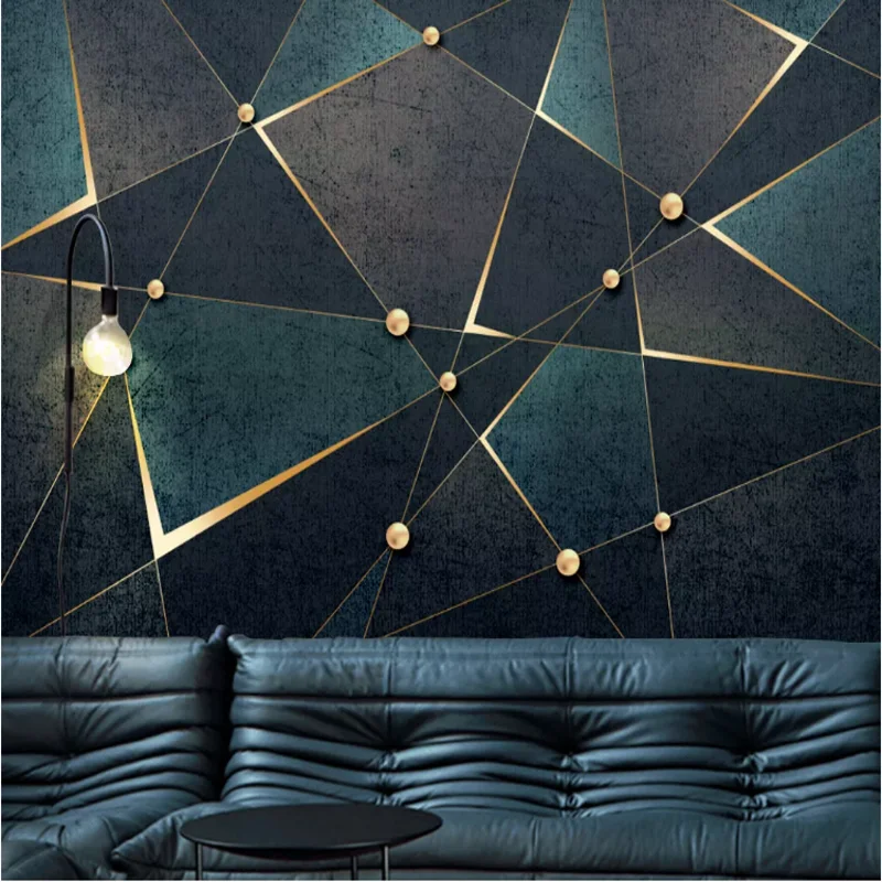 

custom wallpapers for living room TV background retro geometric wallpaper sofa Home Decoration mural wall covering Wall stickers