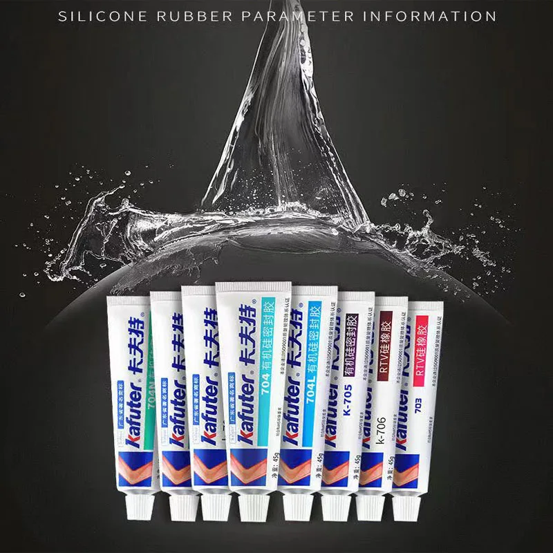 

45g 704 Fixed High Temperature Resistant Silicone Rubber Sealing Glue Waterproof New Insulating Electronic Sealant Glue