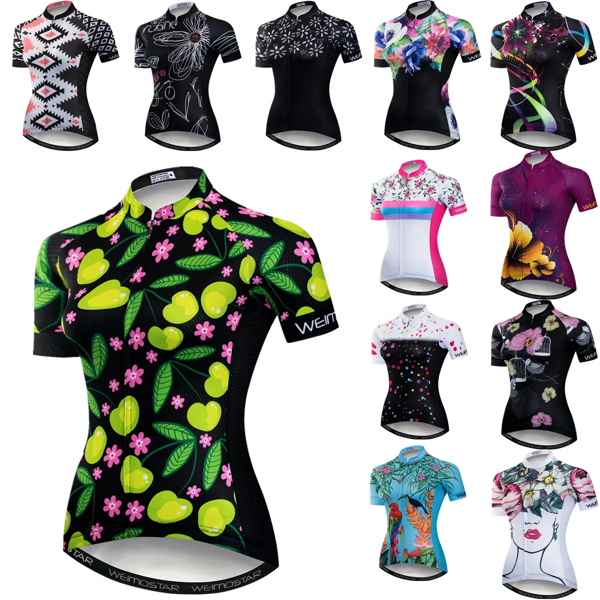 

2021 Women's Cycling Jersey MTB Bike Jersey Short Sleeve Bicycle Shirt Pro Team Cycling Clothing Maillot Ciclismo