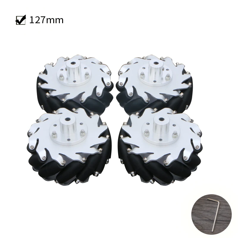 High Hardness Plastic Mecanum Wheel Omni-directional Smart Robot Car with 152 mm A set of 4 wheels for Arduino DIY STEM Toy
