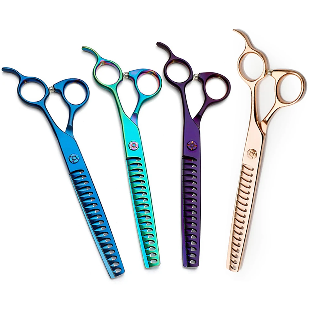 Pet Scissors Professional Colorful JP440c 7 inch Pet Dog Thinning Animal Grooming Scissors Thinning Shears For Dogs And Cats