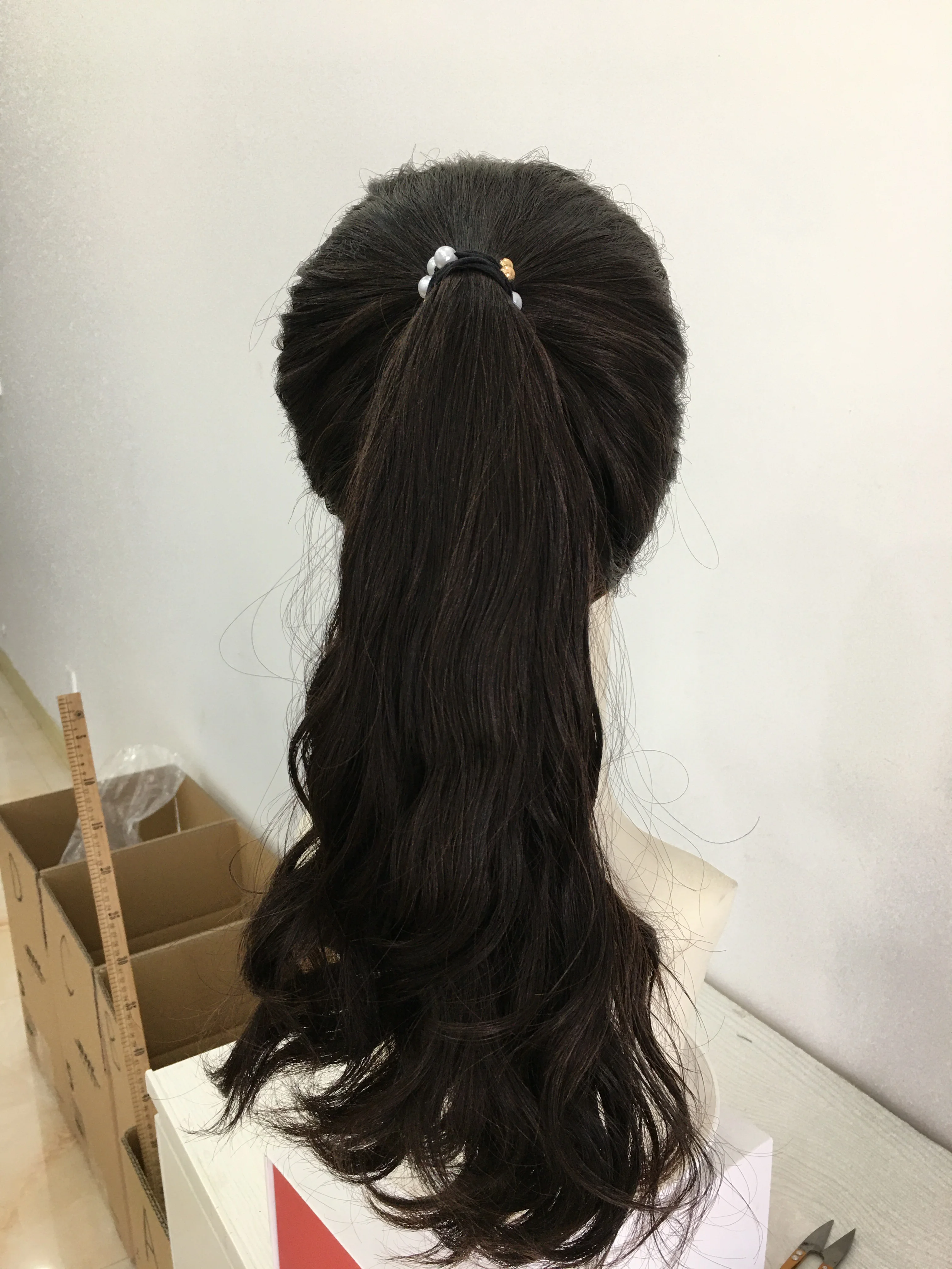 Wonder wig , 100% european virgin hair  sports bandfall , Pony wig  , tsingtaowigs  unprocess hair  (kosher  Wig ) free shipping