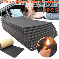 9 Pcs 6mm Self Adhesive Car Sound Proofing Deadener Foam Pad Insulation 30x50cm Car Styling