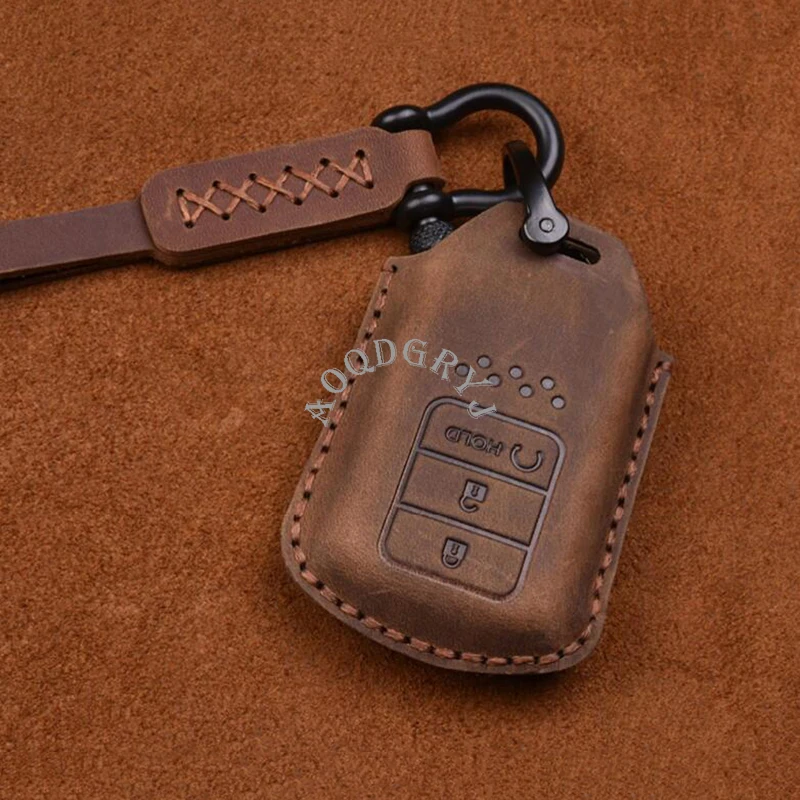 Car styling accessories luxury Leather Key Bag Fit for Honda Accord CRV FIT XRV URV HRV CITY Case Keyholder 1pcs