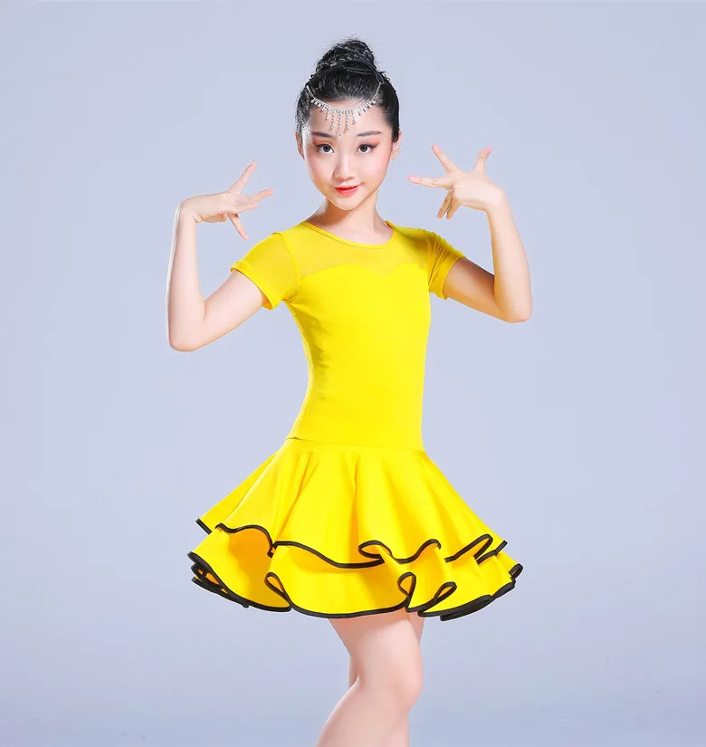 Nhảy Đầm Cho Bé Salsa Tango Tutu Váy Trẻ Em Nhảy Latin Cho Bé Gái Ngắn/Full Tay Vestidos Vũ trang Phục