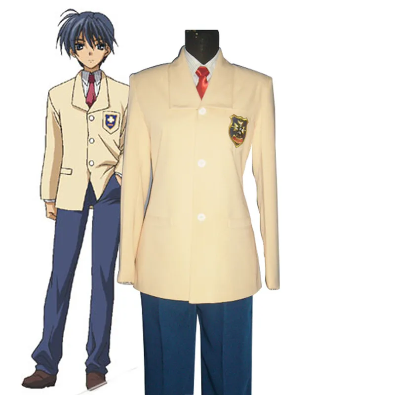 Clannad Cosplay Costume School Boy Uniform