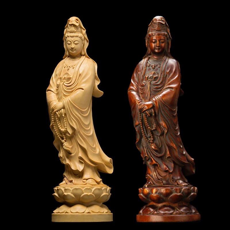 Mercy God Guan Yin Buddha Statue, Kuan Yin Statue, Wood Carving, Home Decor, Wall Sculpture, Car Accessories