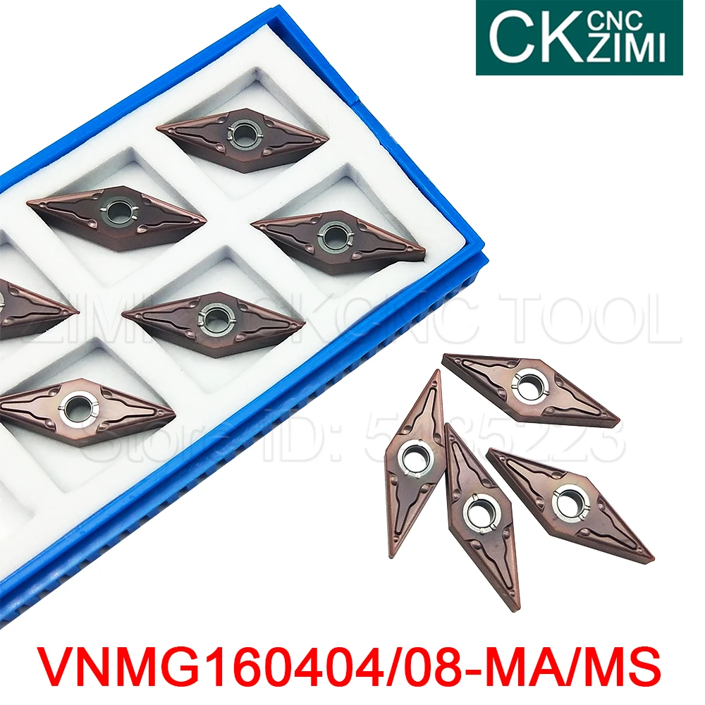 10 Chiếc VNMG160404-MA/MS VNMG160408-MA/MS Chất Lượng Cao Bên Ngoài Dụng Cụ Cắt CNC Vnmg160404 Vnmg16040408 Indexable Dụng Cụ