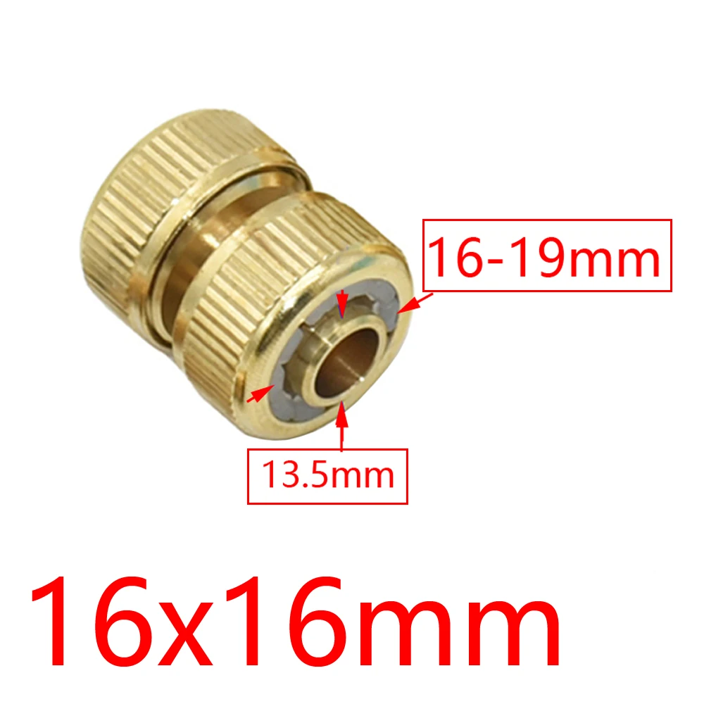 1/2 3/4 5/8 1" Thread Quick Connector Brass Garden Watering Adapter Drip Irrigation Copper Hose Quick Connector Fittings 1 Pcs