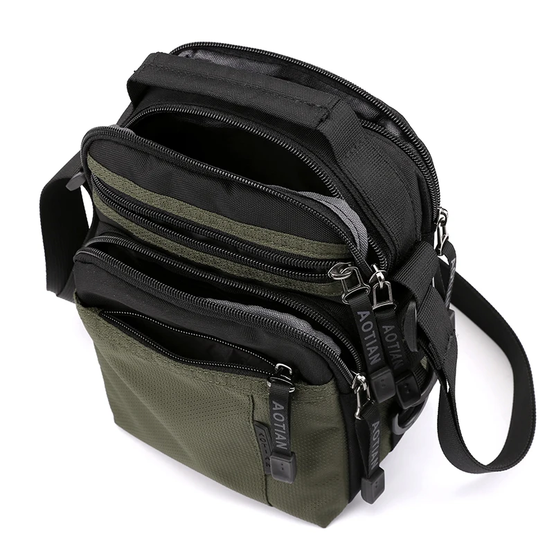 AOTIAN-bandolera de nailon para hombre, bolso de hombro, informal, ligero, de viaje
