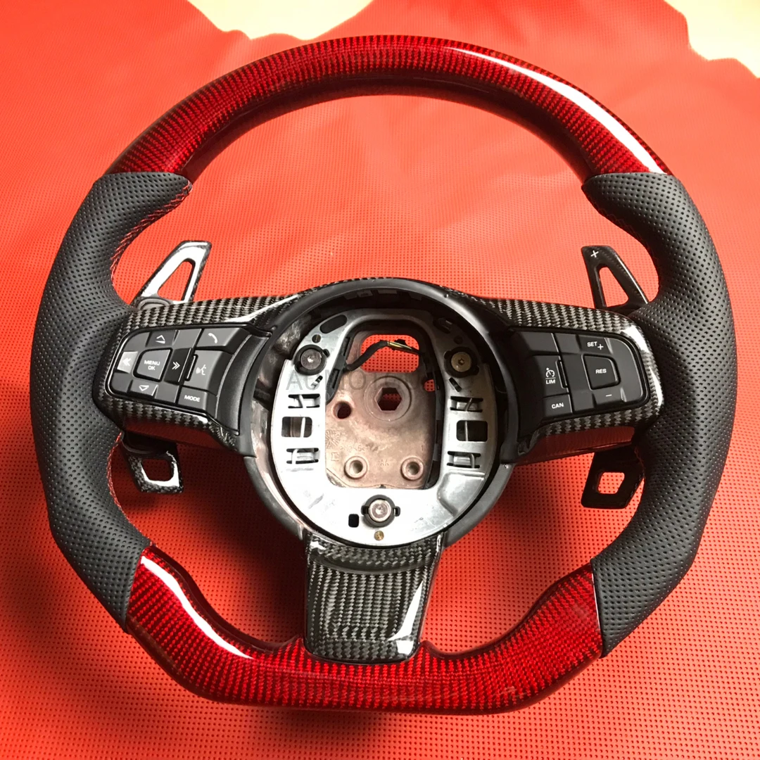 For Jaguar XF XE XJ XK xfl XF XE F-PACE Car-styling Carbon Fiber Steering Wheel