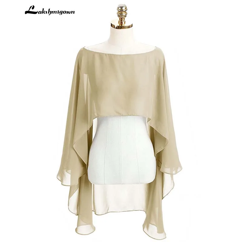 Grüne Lange Chiffon-Cape Schal Hochzeit Jacke Frauen Shrug Bolero Wraps Schwarz Off White Red One Größe Etole Mariage Bolero 2022