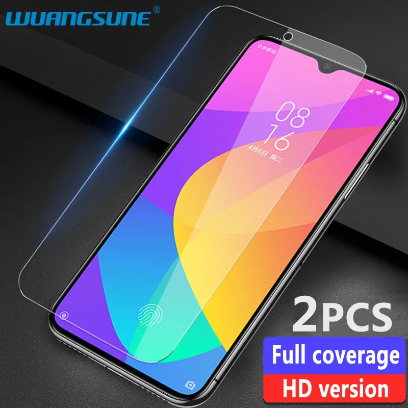 

2PCS Full Cover Screen Protector Tempered Glass For Xiaomi A2 9 8SE 8lite play 5S CC9E Protective Glass Redmi 8 8A S2 k20