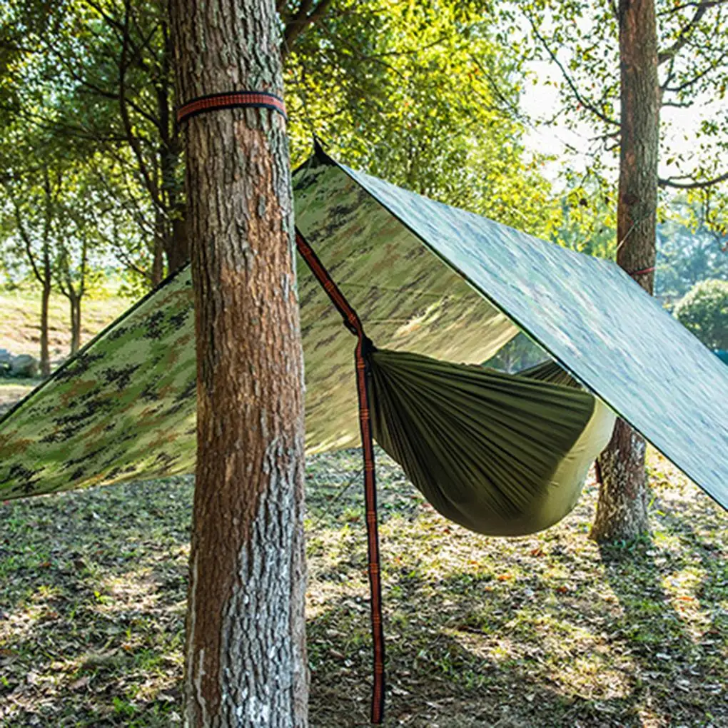 Outdoor grande baldacchino parasole spiaggia tenda da campeggio impermeabile tenda da terra telo riparo amaca pioggia copertura per mosche parasole