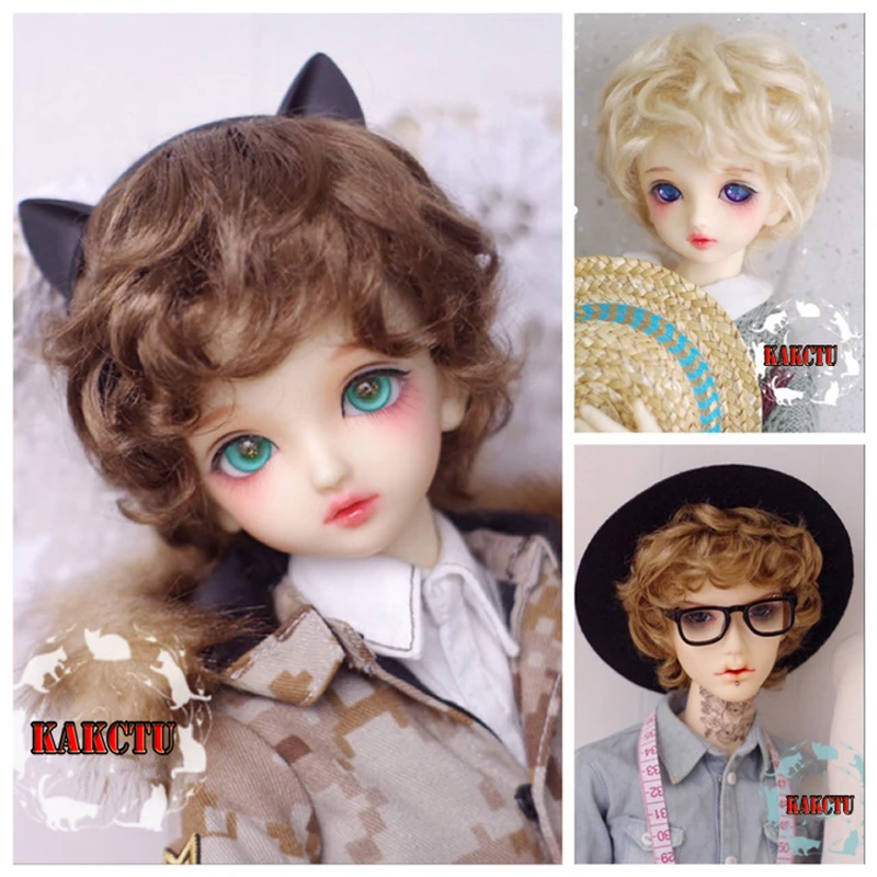 

1/6 1/4 1/3 BJD Wig Doll Accessories Short Curly Hair Retro Cute Wigs For BJD/SD YOSD MSD SD13 Girl & SD17 SSDF Uncle C1137