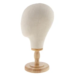 55cm Canvas Block Mannequin Head Hat Display Styling Wigs Making For Salon Head Manikin Head Display Base
