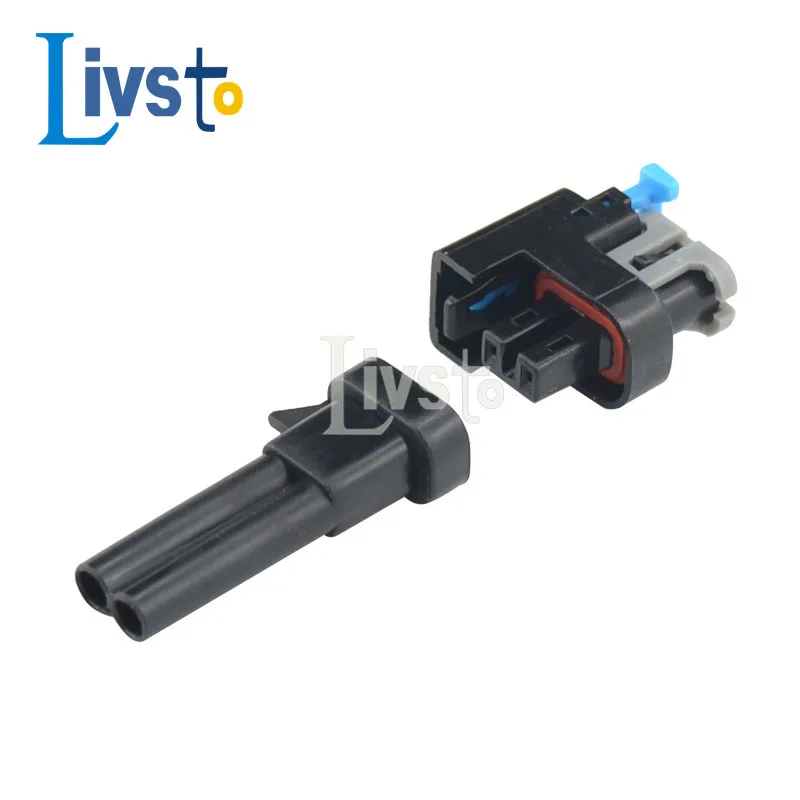 5 Sets 2 Pin Fuel Injector Plug Methanol Modified Socket Auto Waterproof Connector DJ7021Y-0.6-21 for Wuling Excelle Sail