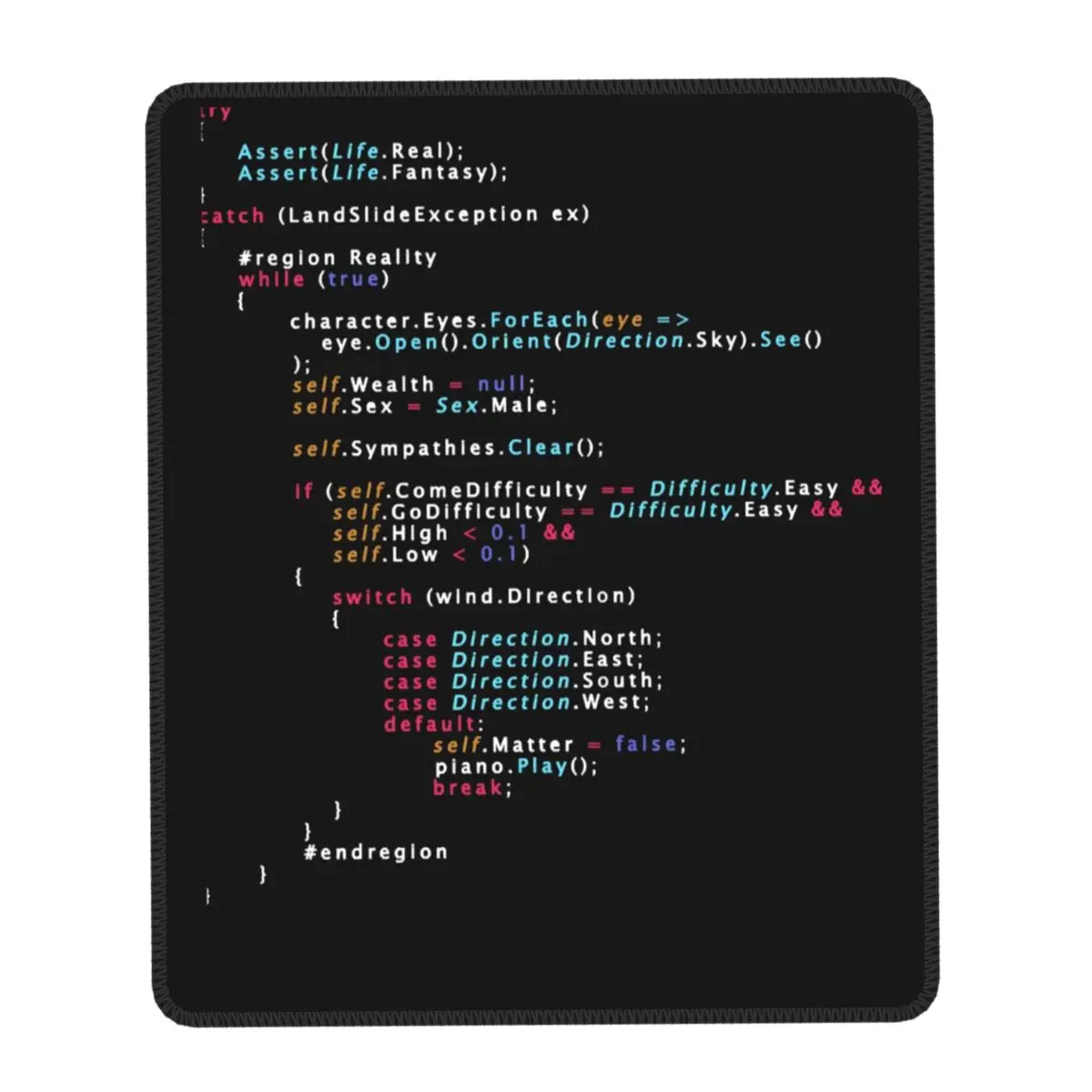 Real Life Coding Programming Computer Mouse Pad Soft Mousepad Anti-Slip Rubber Hacker Programmer Softwarea Mouse Mat for Gamer