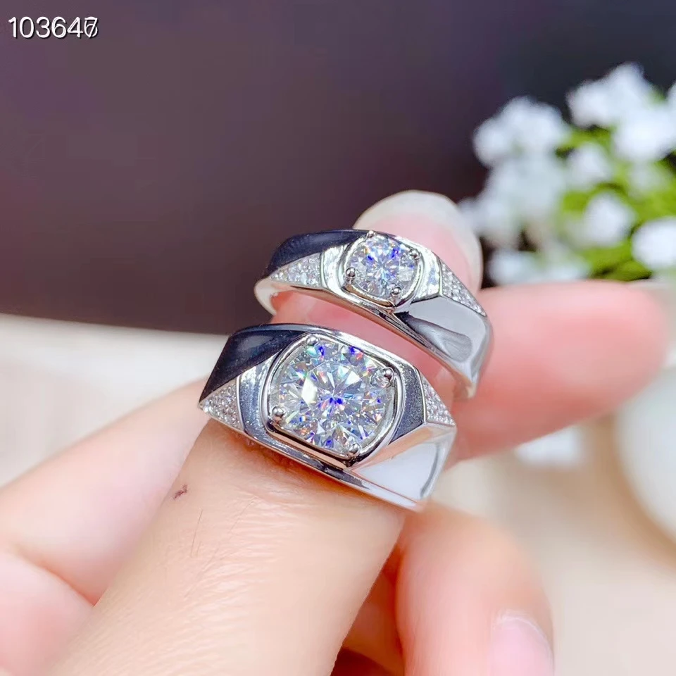 

Valentine ring couple ring man muscular strong power women ring flashing moissanite ring 925 sterling silver ring gift love date