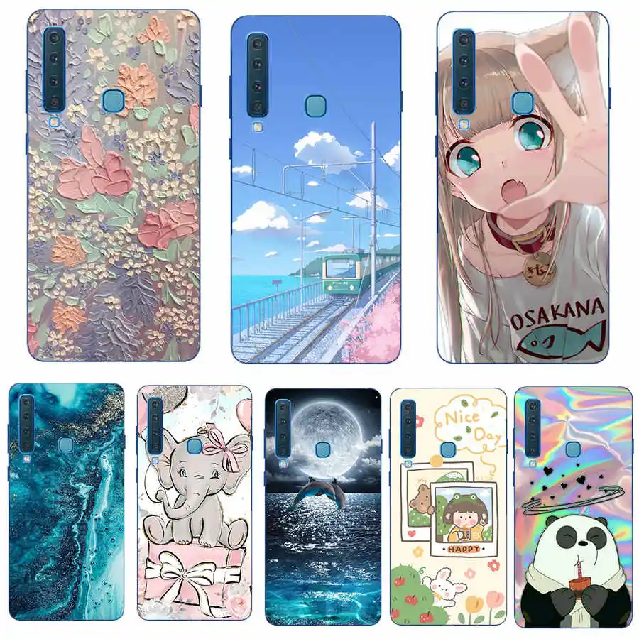 Silicone Case For Samsung A9 2018 Cover Cute Cartoon Case For Samsung Galaxy A9 2018 A 9 A920 Coque Funda Phone Case coque