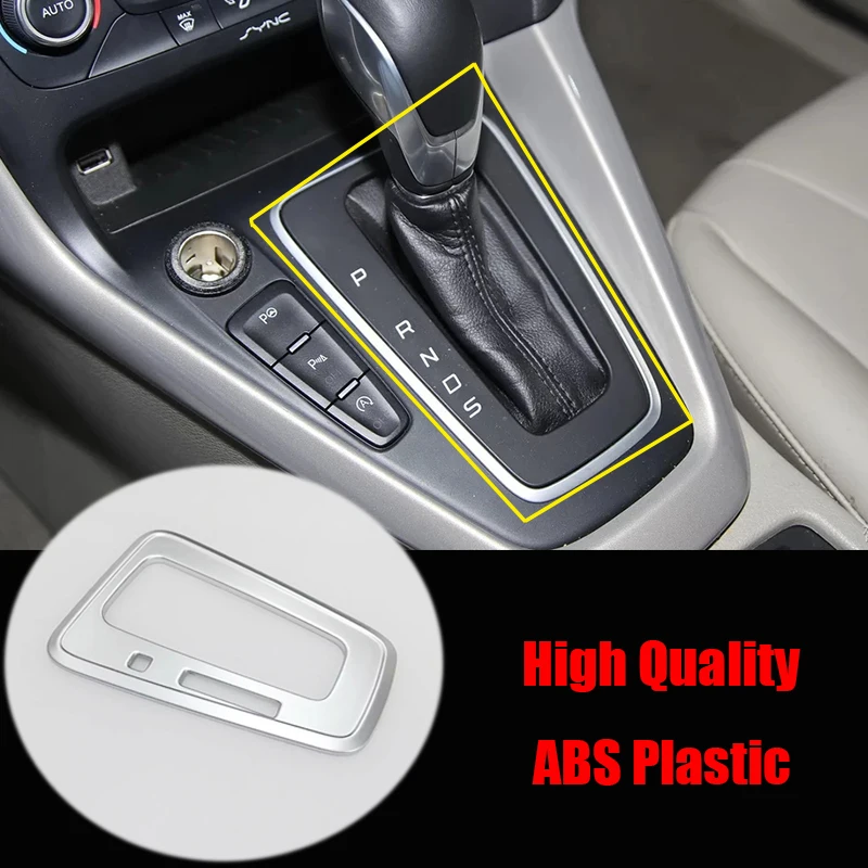 ABS Plastic For Ford Focus 2015 2016 LHD accessories Car gear shift knob frame panel Decoration Cover Trim Sticker Car styling