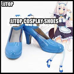 Chocola NEKOPARA coconut azuki Cosplay Chocola Vanilla Maid Dress Costume Cat Neko Girl NEKOPARA Cosplay shoes heels PURPLE SHOE