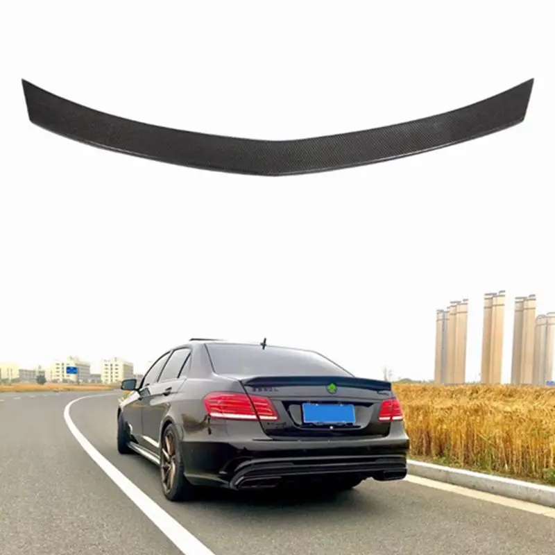 

V Style For Mercedes-Benz W212 E63 2014-2016 Carbon Fiber black Car Rear Trunk boot lip wing spoiler