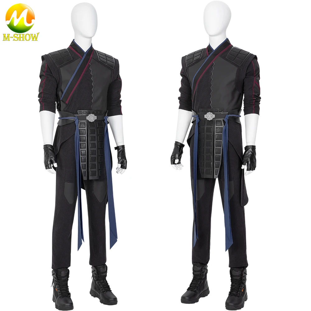 Superhero Master of Kung Fu Wenwu Cosplay Costume Halloween Outfit for Adult Men Any Size