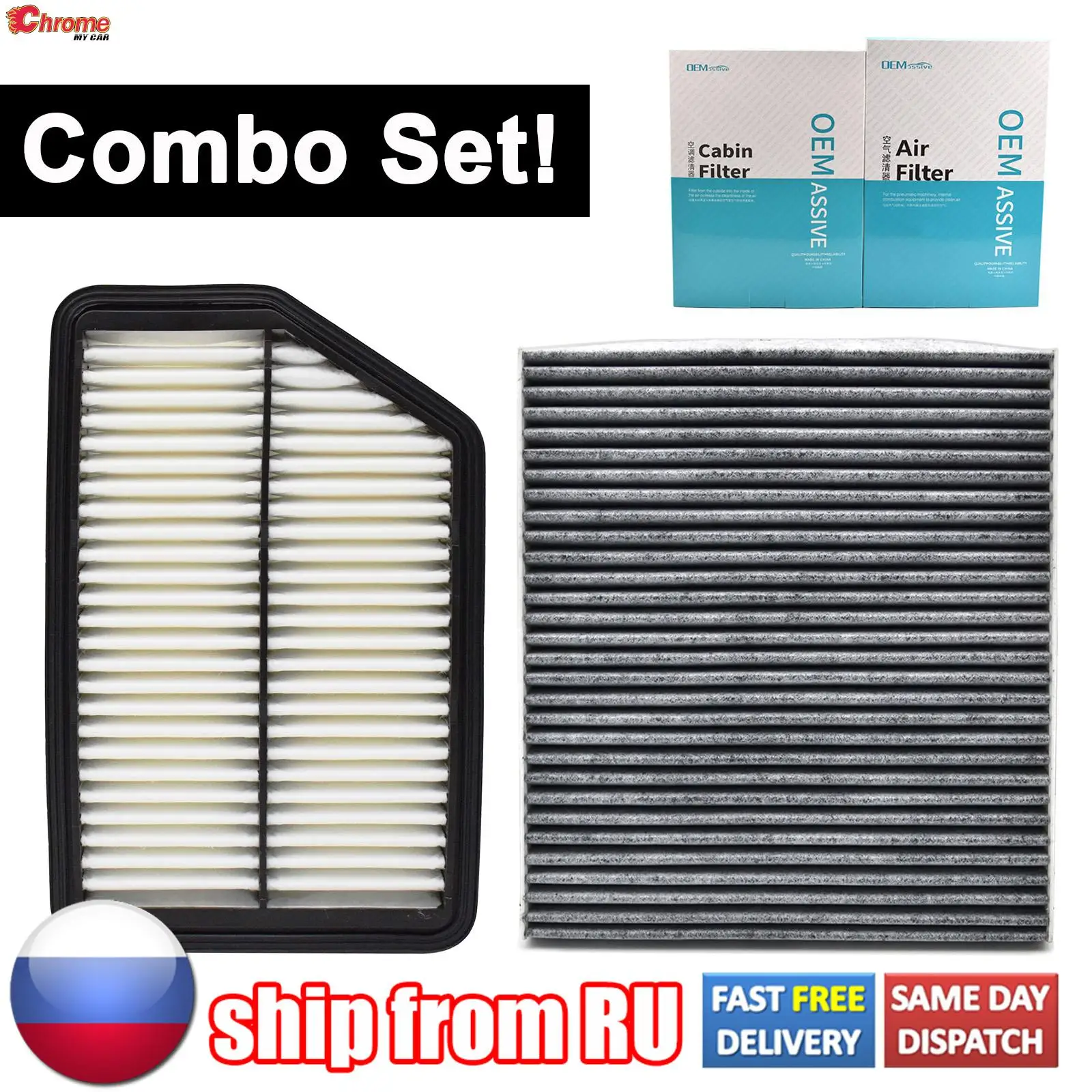 

Combo Set Engine Pollen Cabin Air Filter For Hyundai Tucson Kia Sportage 2011 2012 2013 2014 2015 2016 28113-2S000 97133-2E200