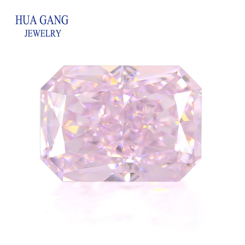 

9A Light Pink High Carbon Cubic Zirconia CZ 4x6mm-12x16mm Crushed Ice Octagon Cut Quality for Custom Jewelry make