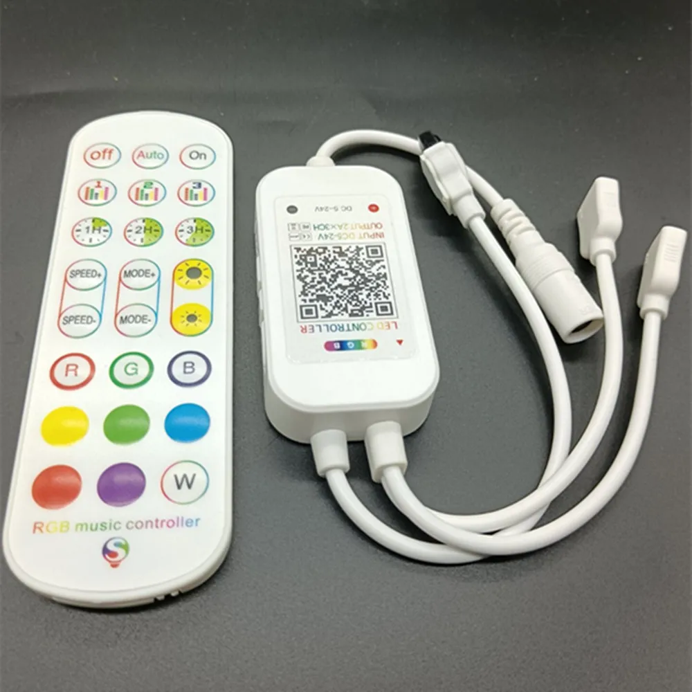 24-key Smart APP, Bluetooth Colorful Controller, Gradient With Music ButtonSuitable For 5-24V 5050 LED bar lighting acces
