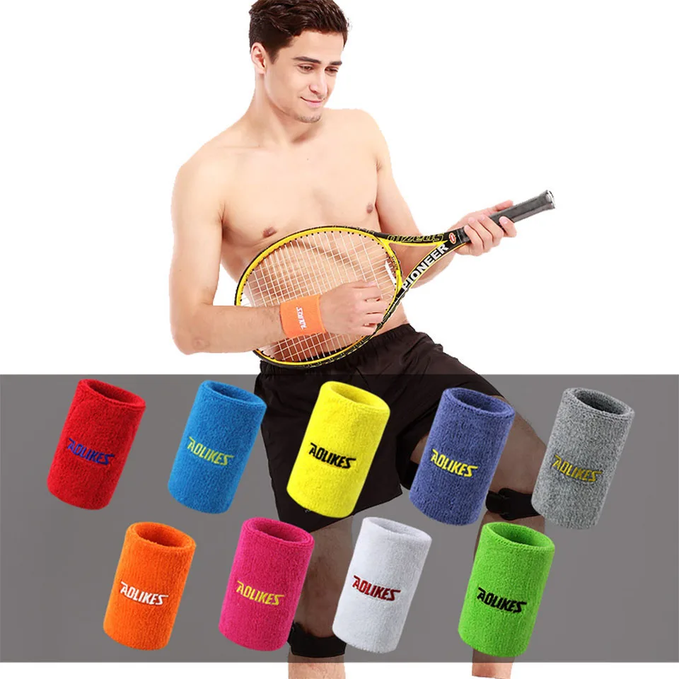 Getinfit Wrist Sweatband Tennis Sport Wristband Volleyball Gym Wrist Brace Support Sweat Band Towel Bracelet Protector 8 /11cm