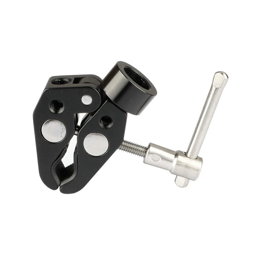 HDRIG 다목적 슈퍼 크랩 클램프, 나사 엄지 나사 어댑터, 파이프 클립 로드 클램프, 카메라, 조명, 우산용, 1/4 인치 및 3/8 인치