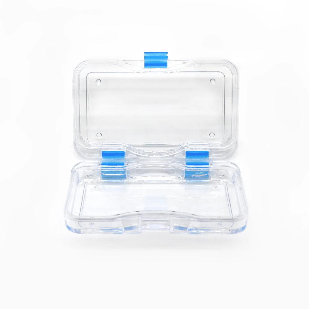 10Pcs/Lot Dental Tooth Box with Film Clear Plastic Denture Storage Case Membrane Tooth Box 10x6x2.2cm