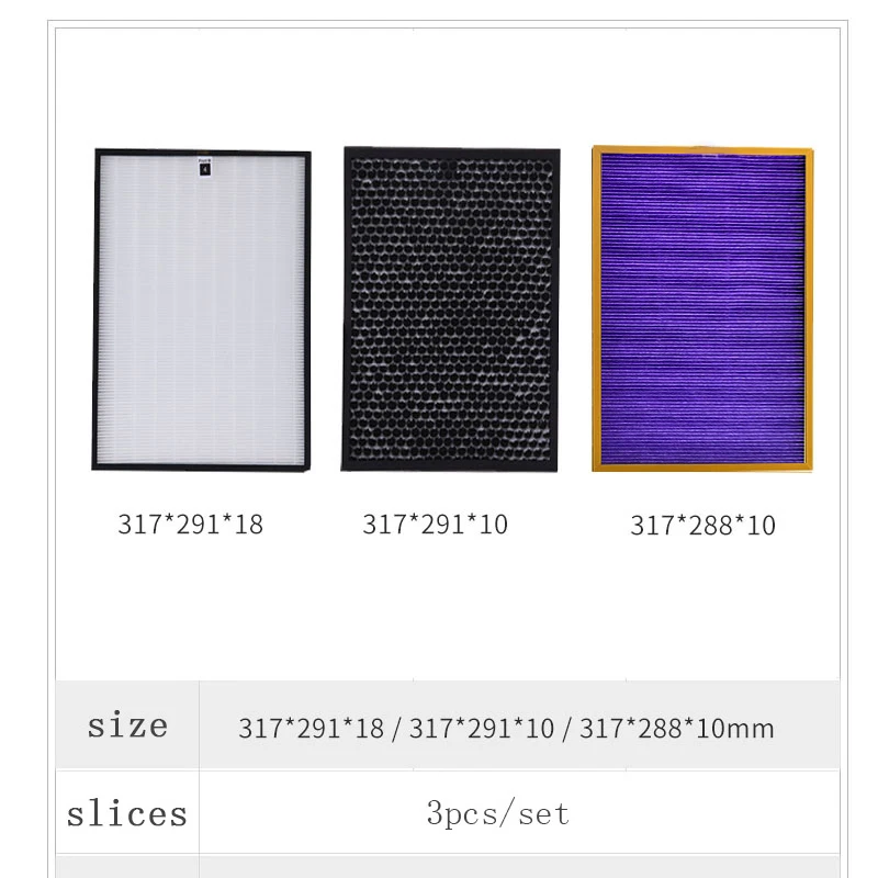 Filtre de remplacement pour Philips AC4121 AC4123 AC4124, 3 pièces, filtre hepa et filtre à charbon actif pour purificateur d'air AC4002 AC4004 AC4012