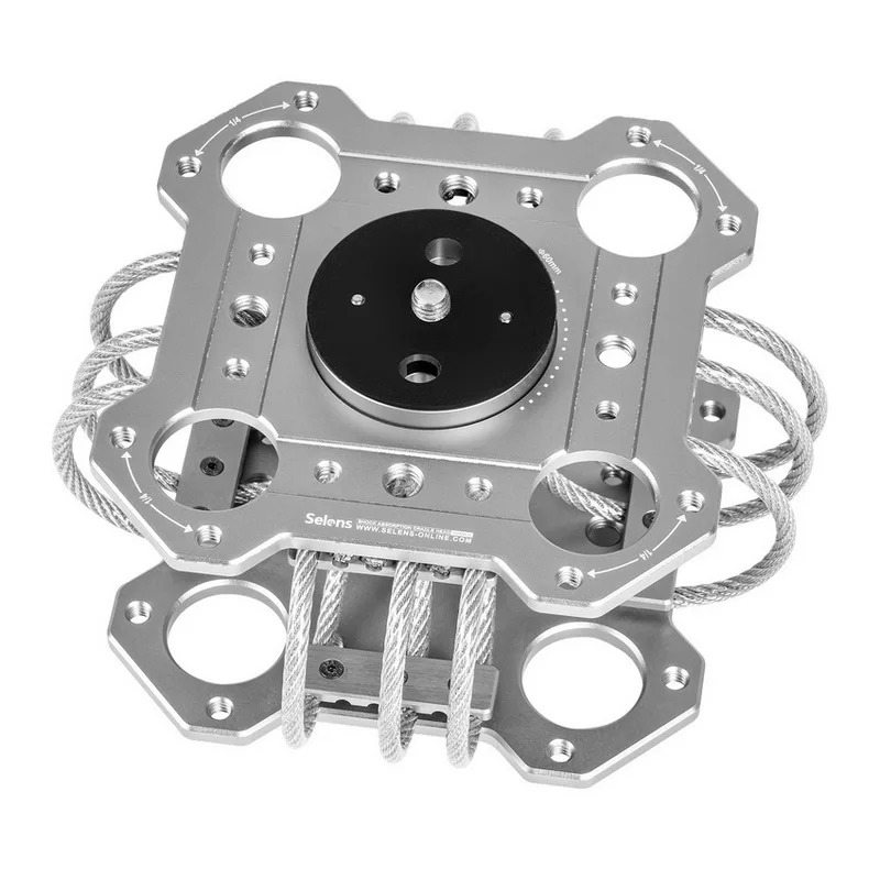 Ammortizzatore in lega di alluminio Selens per supporto a ventosa per auto per Ronin S Gimbal per dslr gimbal antenna corda in acciaio inossidabile