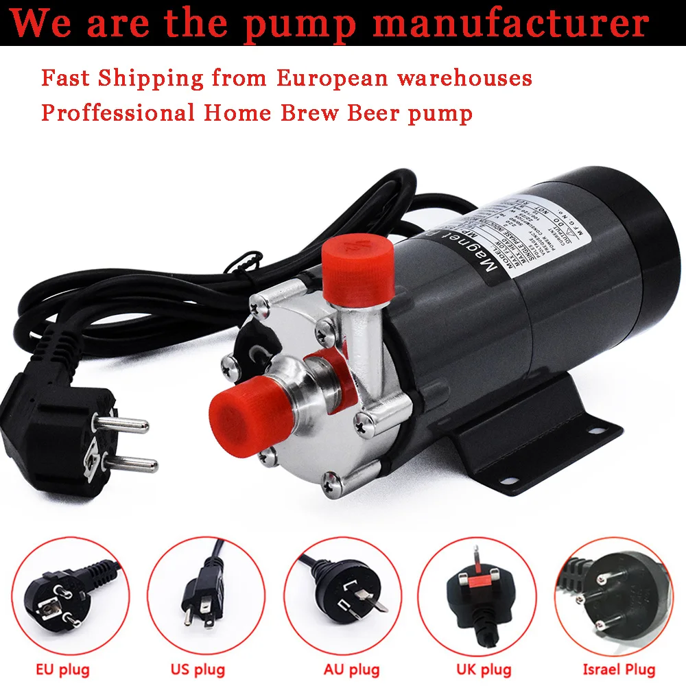 Homebrew Brewing Magnetic Water Pump MP-15RM 220V Food Grade 304 Stainless Steel High Temperature 140C 1/2\