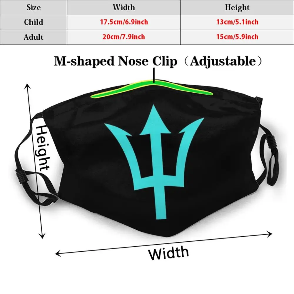 Camp Half-Blood Year 1 Black Bead Funny Print Reusable Pm2.3290 Filter Face Mask Camp Half Blood Percy Jackson And The