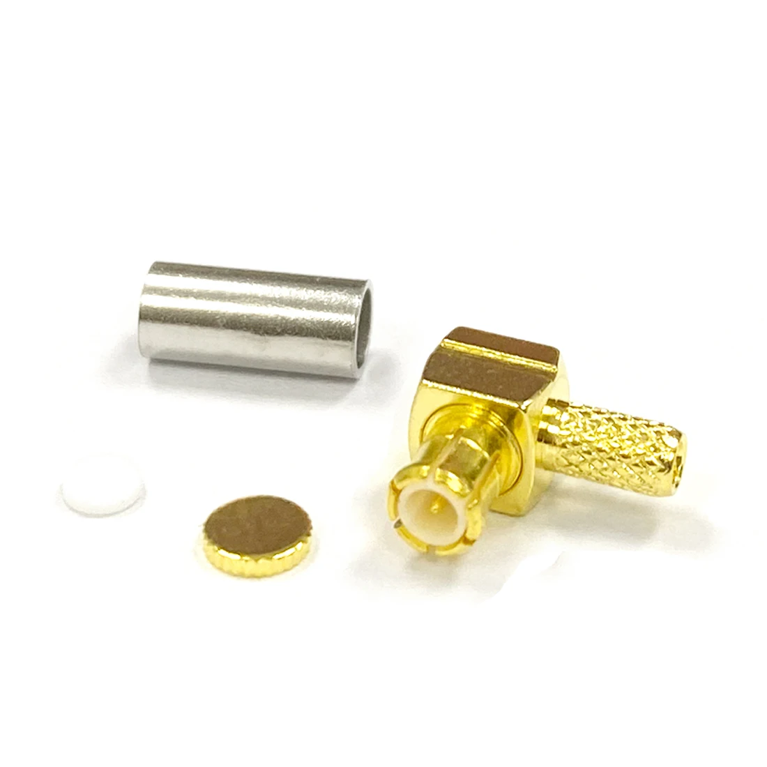 1PC MCX Connector Male Plug Right Angle 90-Degree  RF Coax  Crimp For  RG316 RG174 LMR100  Cable Goldplated  NEW Wholesale