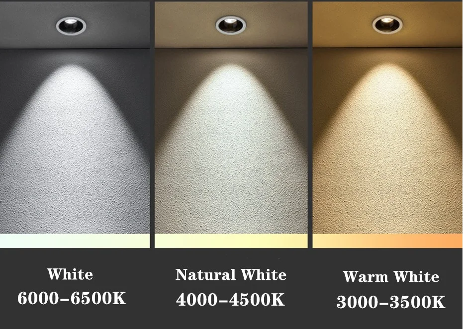 High-End Dimmbare LED COB Strahler Deckenleuchte AC110V220V 9W 12W 20W 30W 36W Aluminium Einbau-Downlights Runde Panel Licht – Detail 8