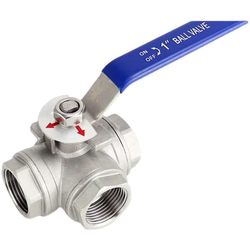 DN10 DN15 DN20 DN25 DN32 DN50 Stainless Steel 304 BSPT Male Thread 3/Three-Way Ball Valve T/L Type 1/4