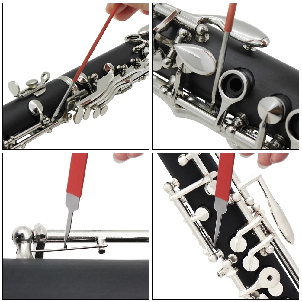 M MBAT Reparatur-Werkzeugsatz für Blasinstrumente, Wartungszubehör, Metallfederhaken für Oboe, Flöte, Saxophon, Klarinette – Detail 3