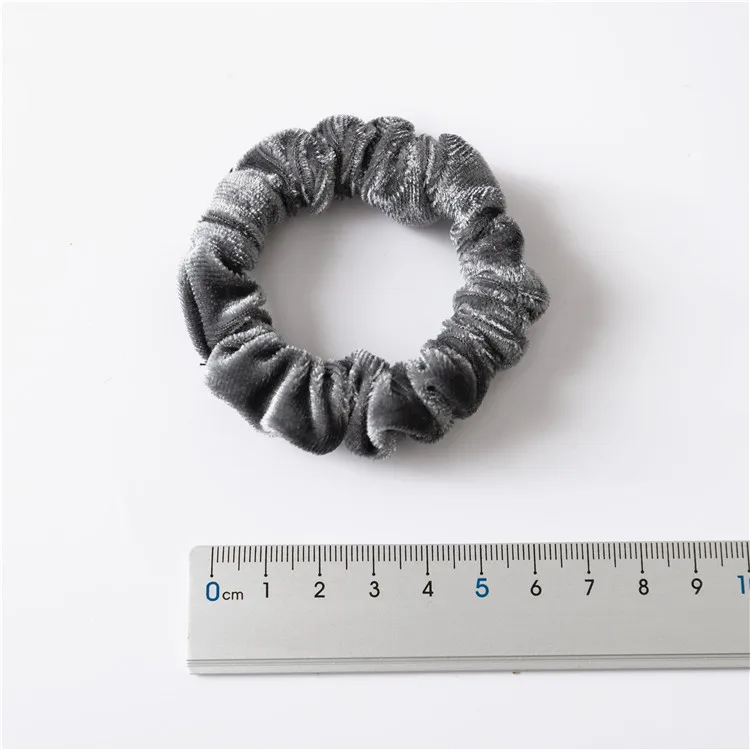 2024 New Trendy Slim Hair Scrunchy Wholesale 12pcs/lot Women Hairbands Thin Velvet Rubber Bands Girls Scrunchies Set