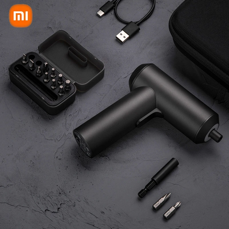 XIAOMI Mijia Cordless Rechargeable Screwdriver 3.6V 2000mAh Li-ion 5N.m Electric Screwdriver With 12Pcs S2 Screw Bits For home