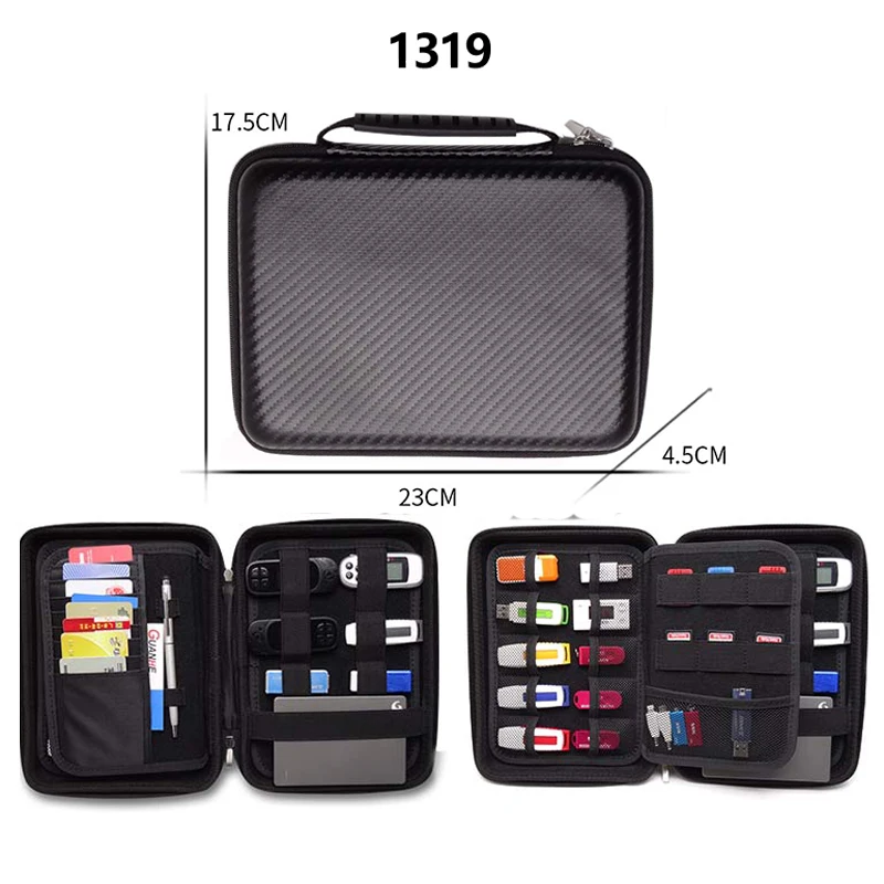 EVA Big Size Power Bank Case Bag HDD Organizer Case Electronics Cable  USB Flash Drive Memory Card Travel Bags Hard Disk Case