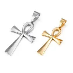 1pcs Big Egypt Symbol Stainless Steel Catholic Small Egyptian Cross Charm Ankh Pendant Charms Fit Necklace DIY Jewelry Making
