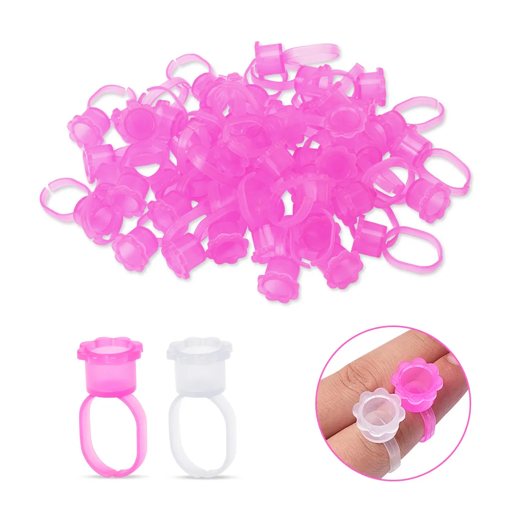 

50pcs wreath Tattoo Ink Ring Cups Permanent Makeup Tools Accessories Microblading Pigment Cup Ink Holder Tattoo Supplies