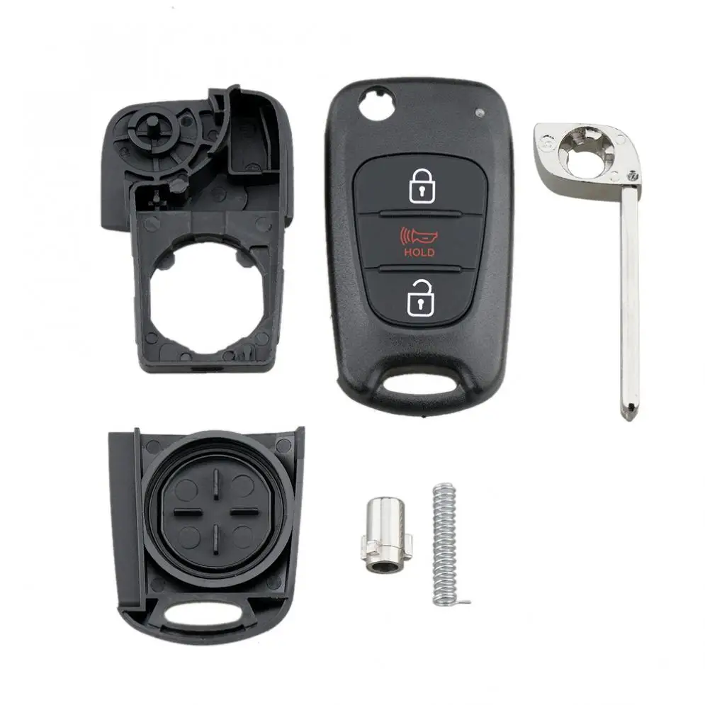 3 Buttons Car Remote Key Shell with Uncut Blade Fit for Hyundai Avante I30 / K5 / Kia K2 / IX35  / Sorento Sportage