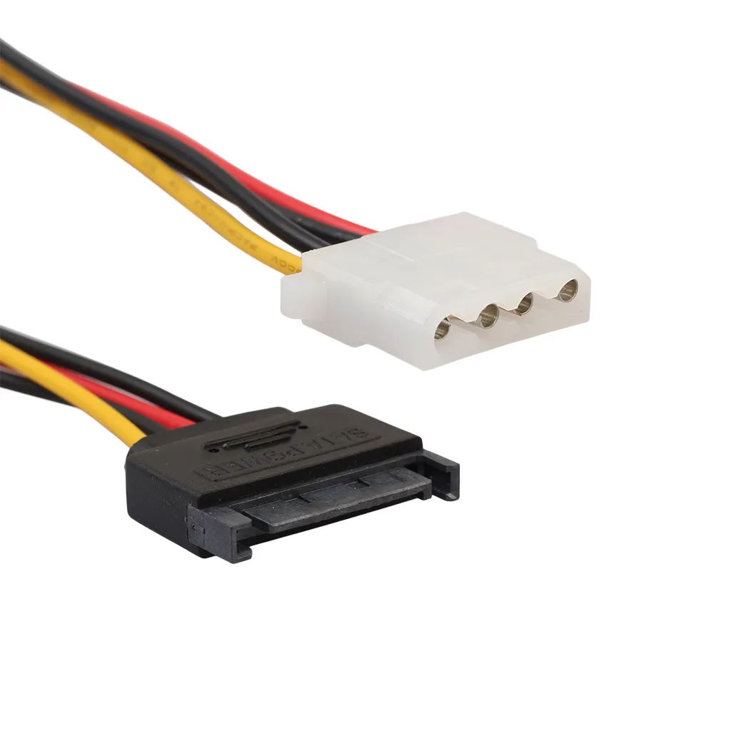 SATA a IDE Cable de alimentación 15 Pin SATA macho a Molex IDE 4 Pin adaptador de Cable hembra